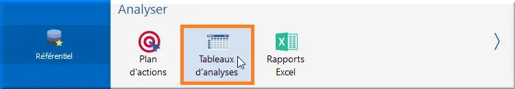 Accès Tableaux d'analyses